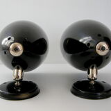 Pair of vintage 1950 adjustable spotlights