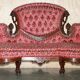 Victorian mahogany carved librarian's canapé with lions.
