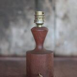 Scandinavian wooden lamp, vintage wooden lamp base, table lamp