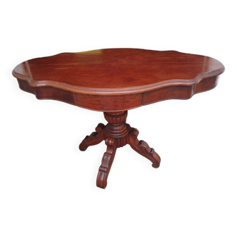 Mahogany violin pedestal table, 19th century