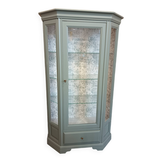 Bronze green display cabinet bookshelf