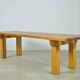 Vintage handmade robust slatted BENCH, Netherlands 1970s