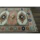 1970s Vintage Turkish Handmade Wool & Cotton Pink Area Rug 165x219