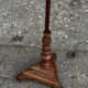 Turned wooden floor lamp from the 1950s.