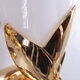 24 kt gold-plated tulip glass wall lamps Italian design 1970
