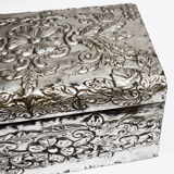 Decorated hammered metal box