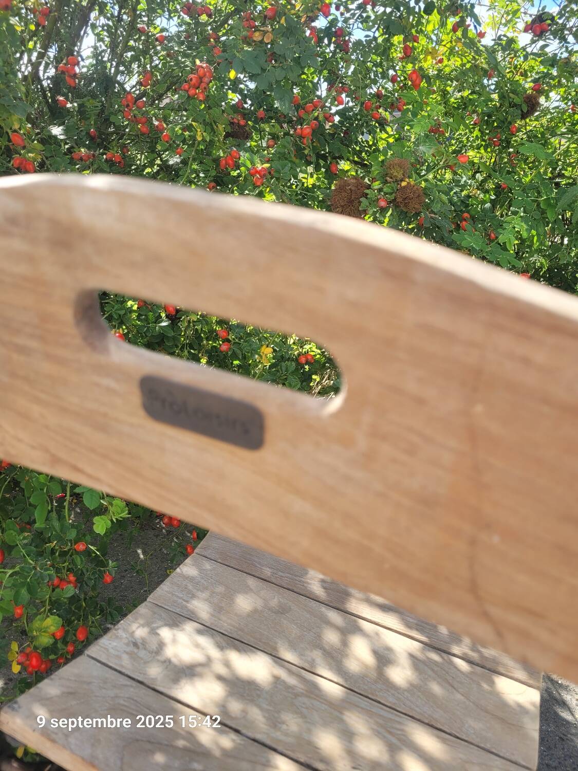4 folding wooden and metal chairs proloisirs
