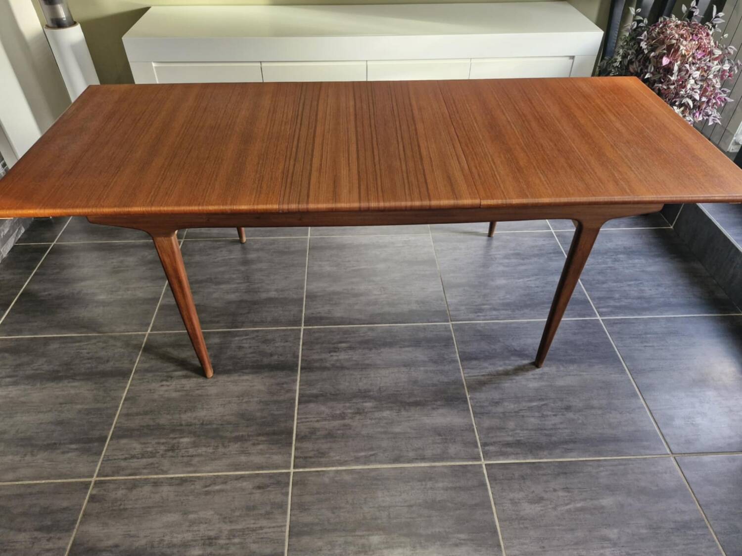 Scandinavian extendable teak table