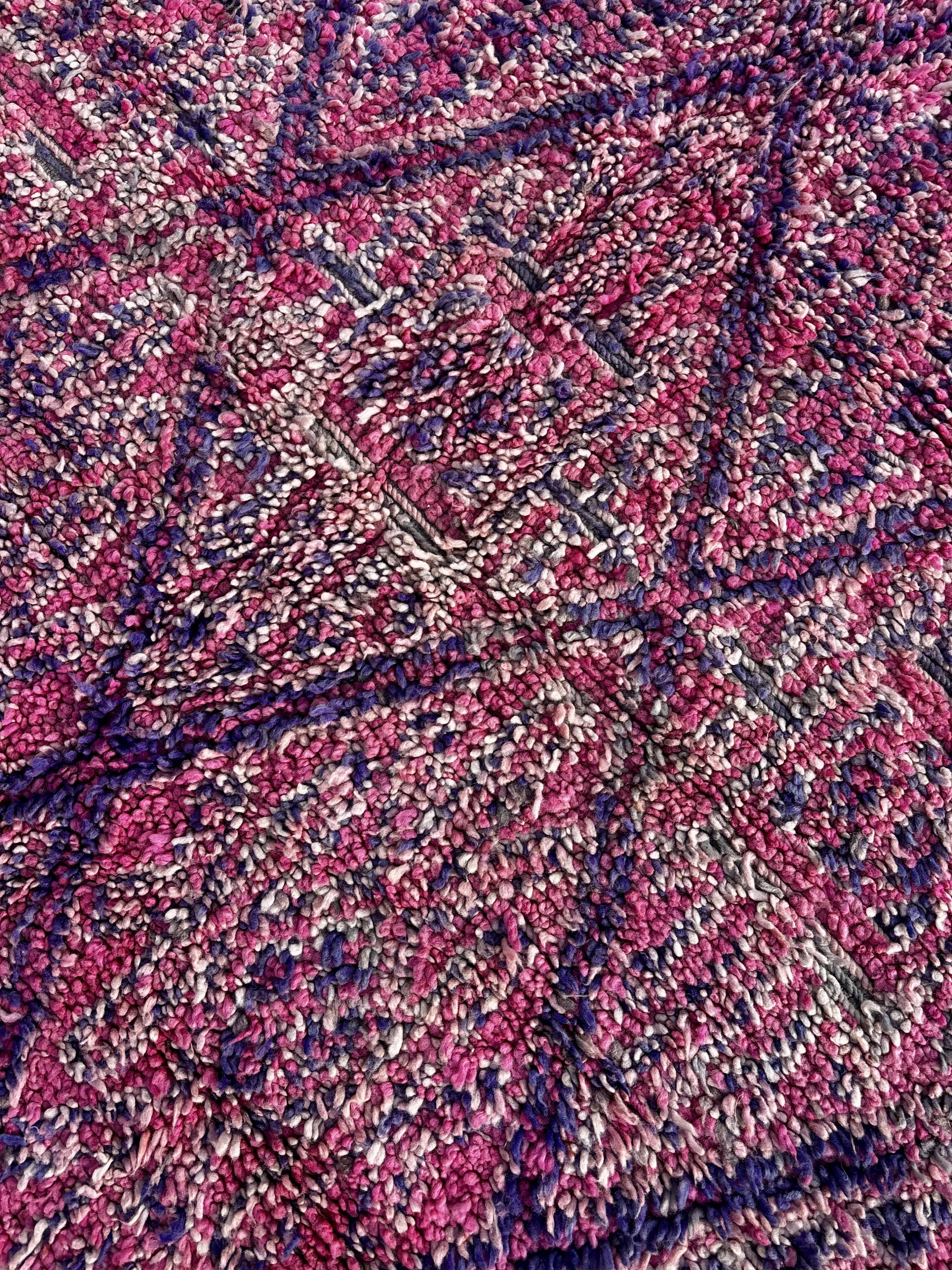 Vintage pink Berber rug from Boujad