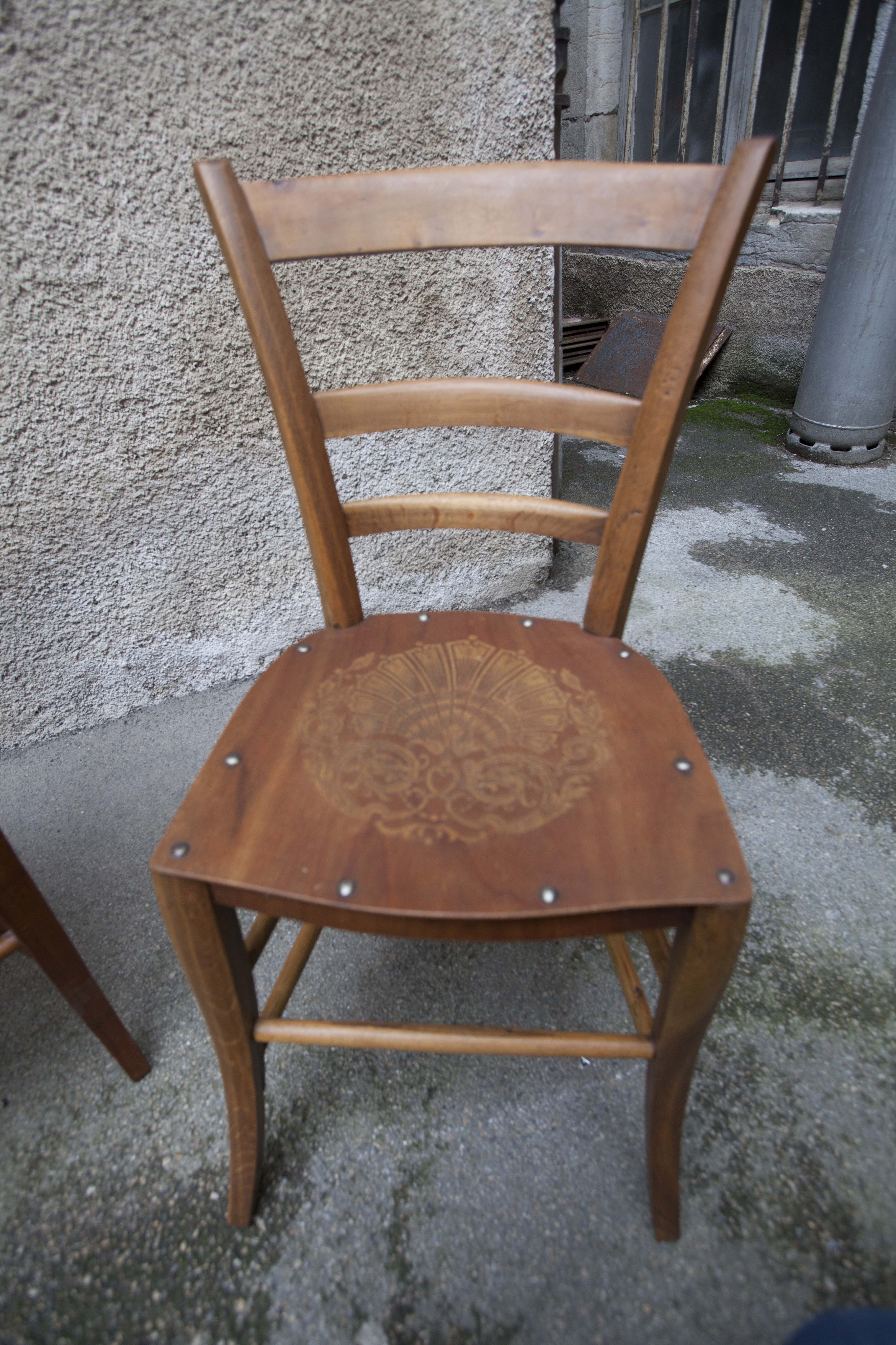 Pair of wooden chairs from the 1920s