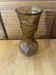 Vase ancien empoli verre moulé orange ambré décor vignes vintage #e558