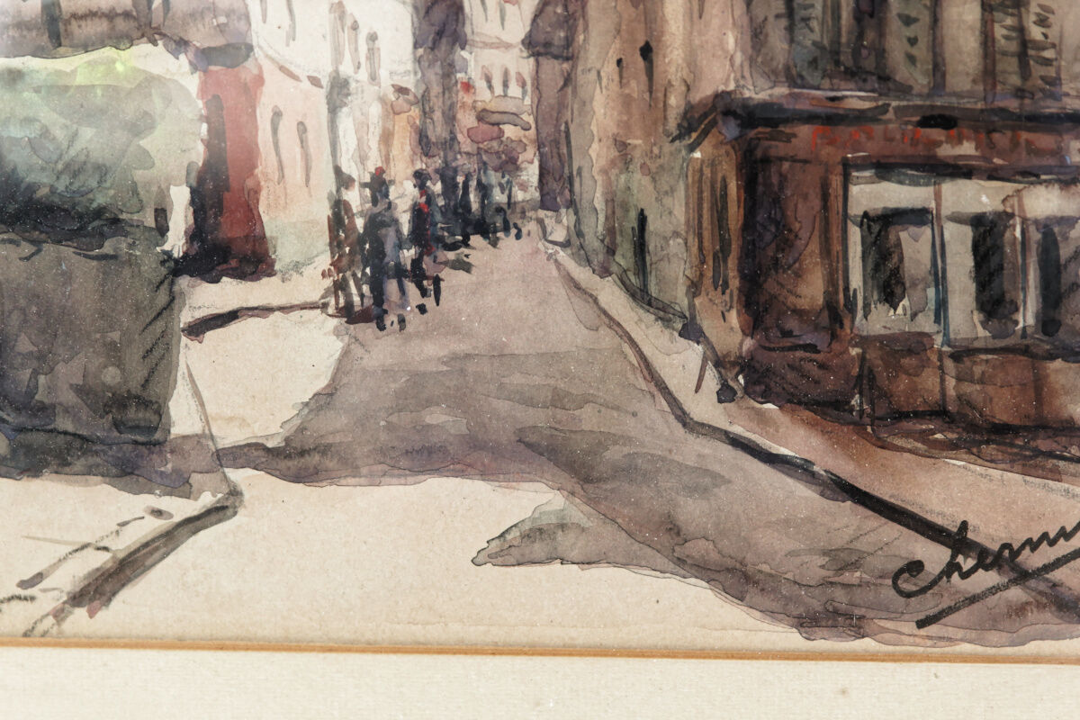 Aquarelle Montmartre, signed