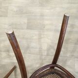 4 old wooden bistro chairs