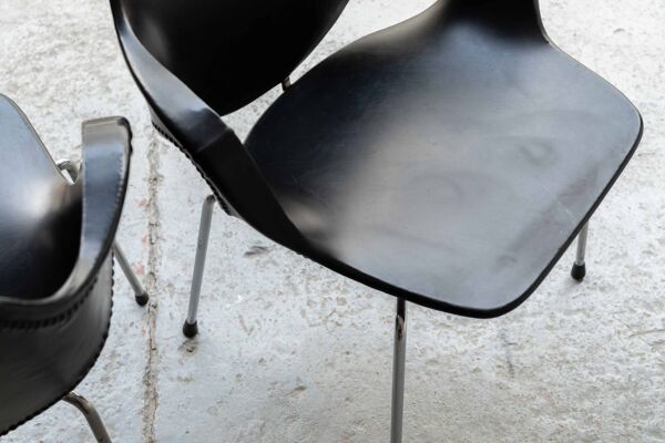 Set of 2 dining chairs by Straatman,  Loral & Cie, Belgium, 1960's