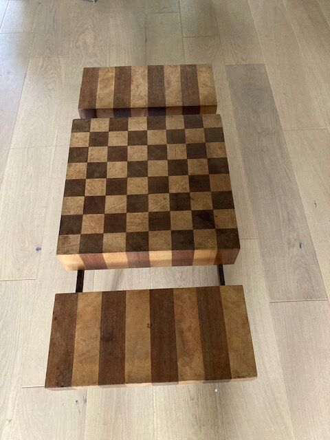 Table 50/60 wooden chess game of end