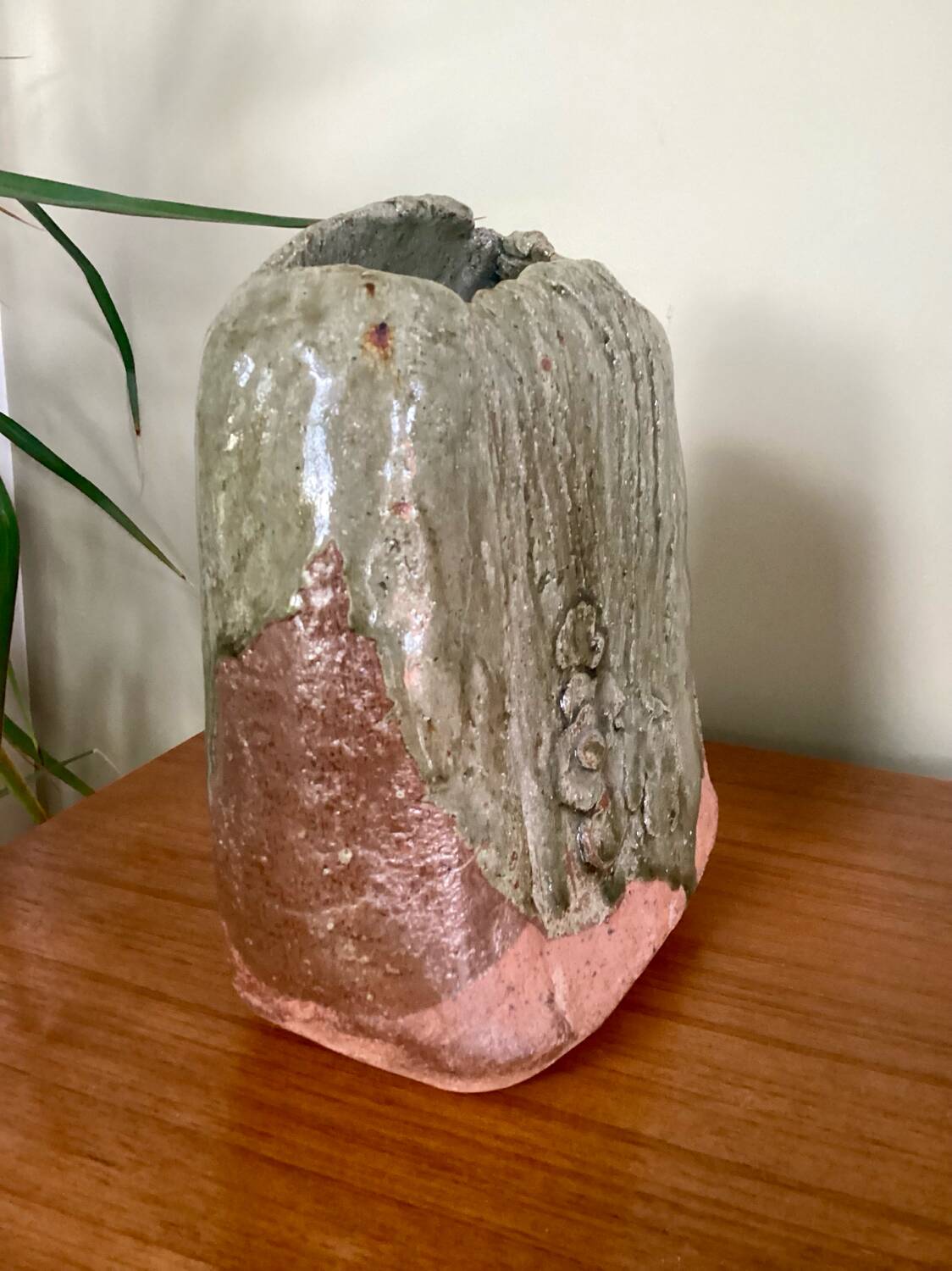 Glazed terracotta vase