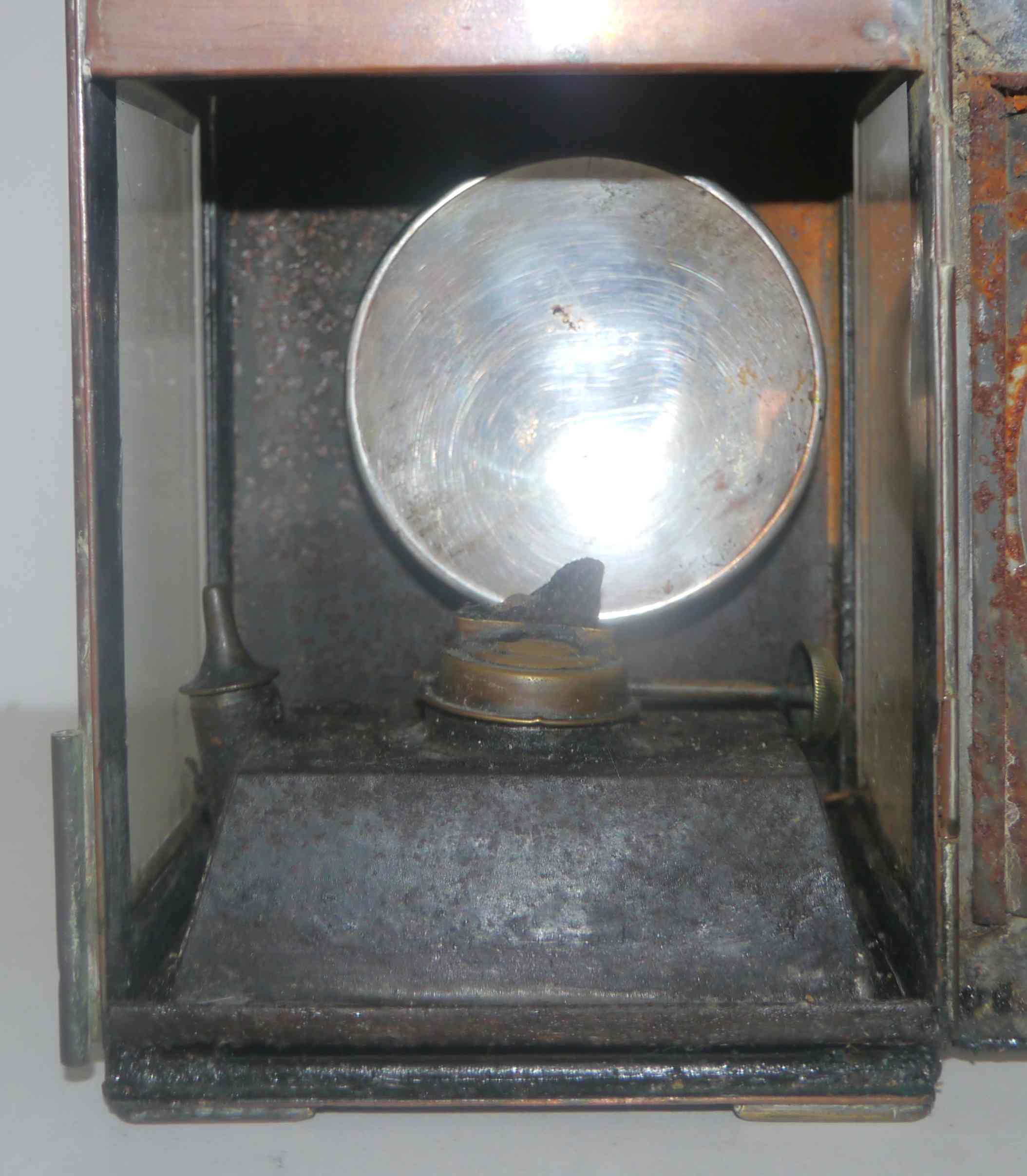 Old railway lamp "R.Allen - Hepton Mallett" early 20th century