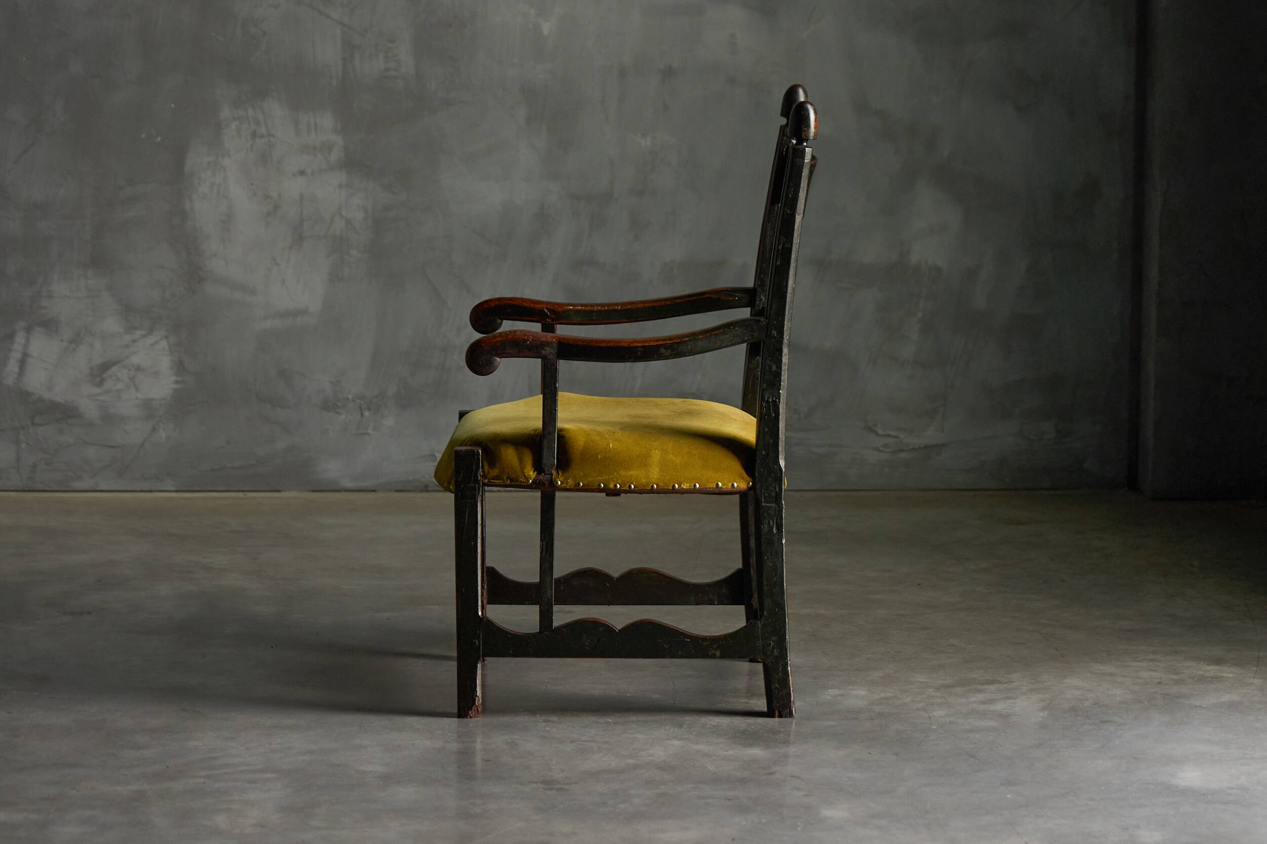 Rustic Folk Art Armchair, France, 19th Century