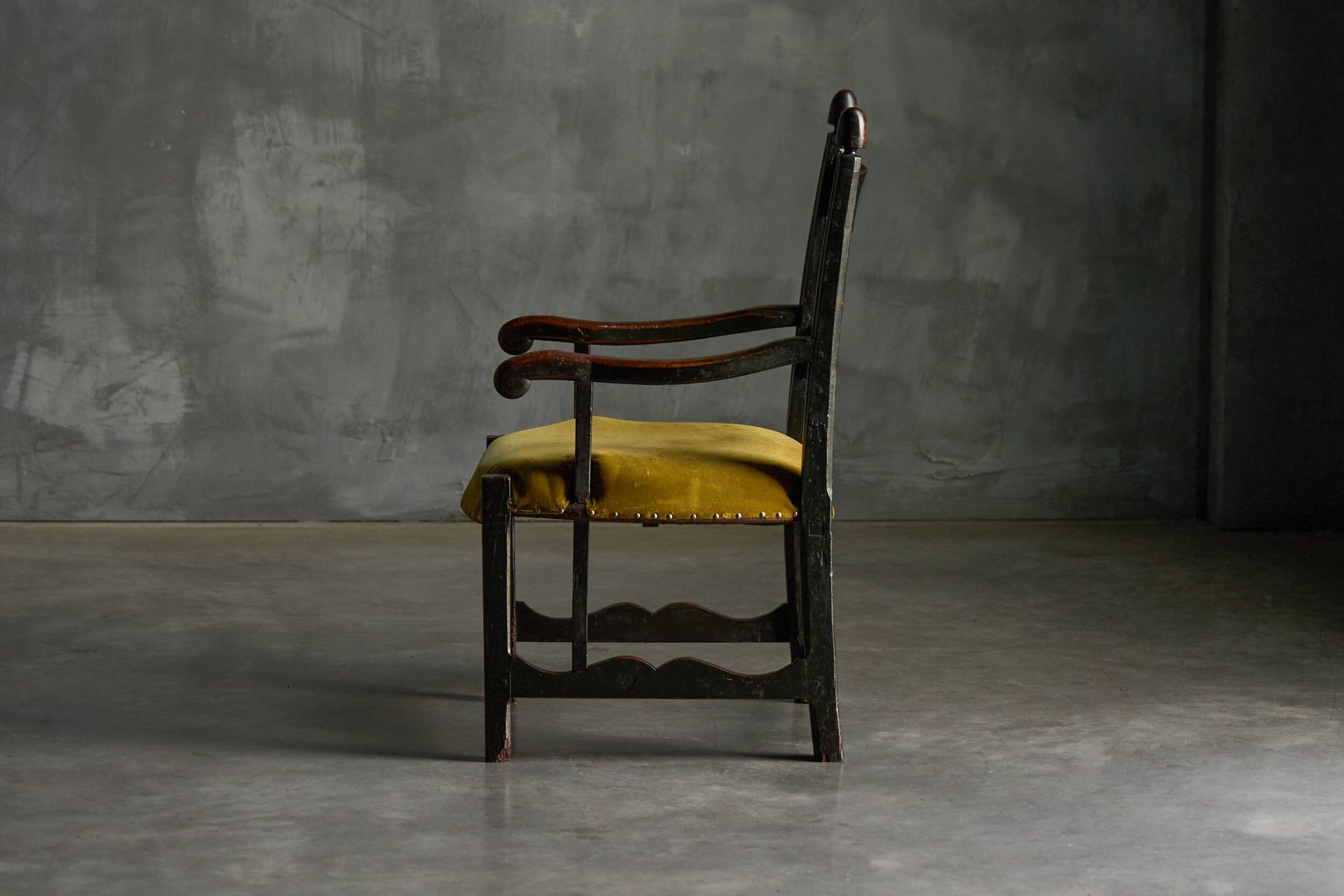 Rustic Folk Art Armchair, France, 19th Century