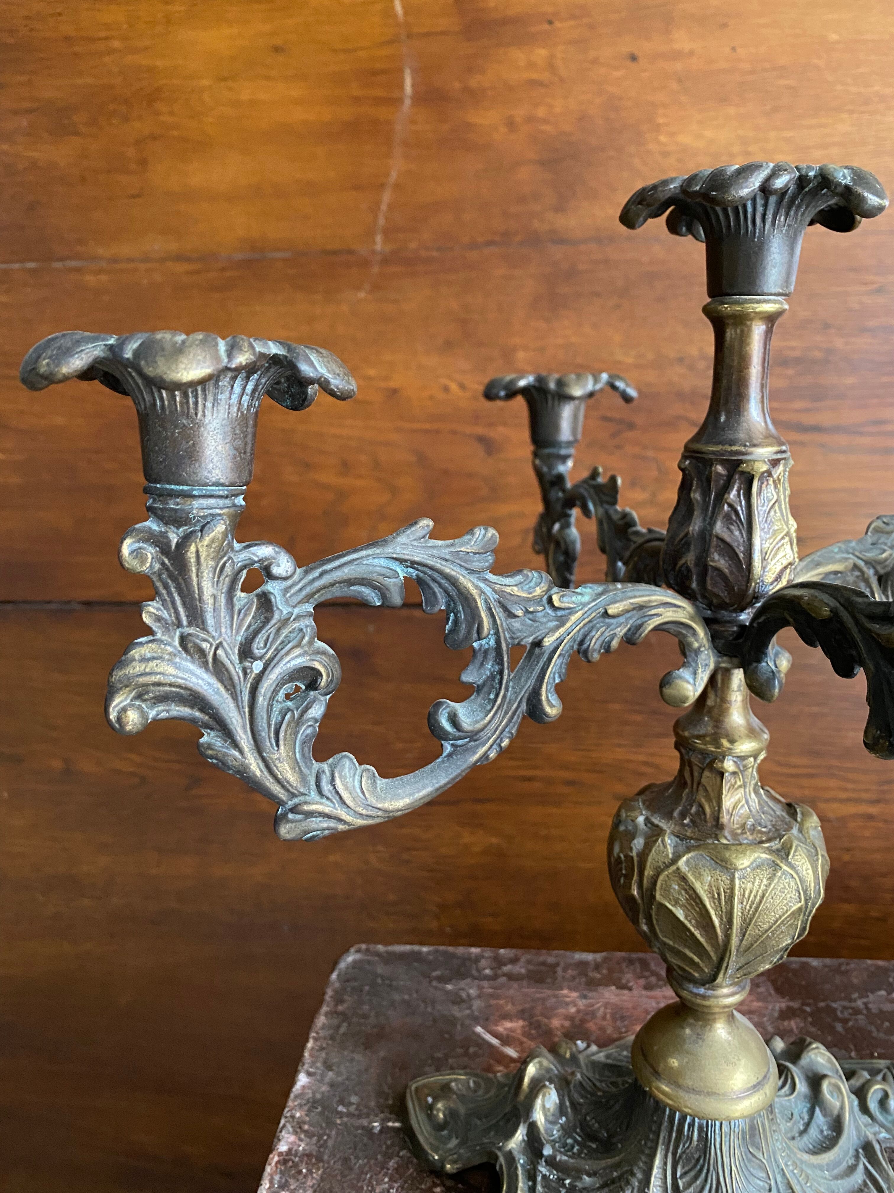 Pair of candlesticks 5 fires