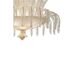 Contemporary Venetian White and Gold Leaves Murano Style Glass Chandelier