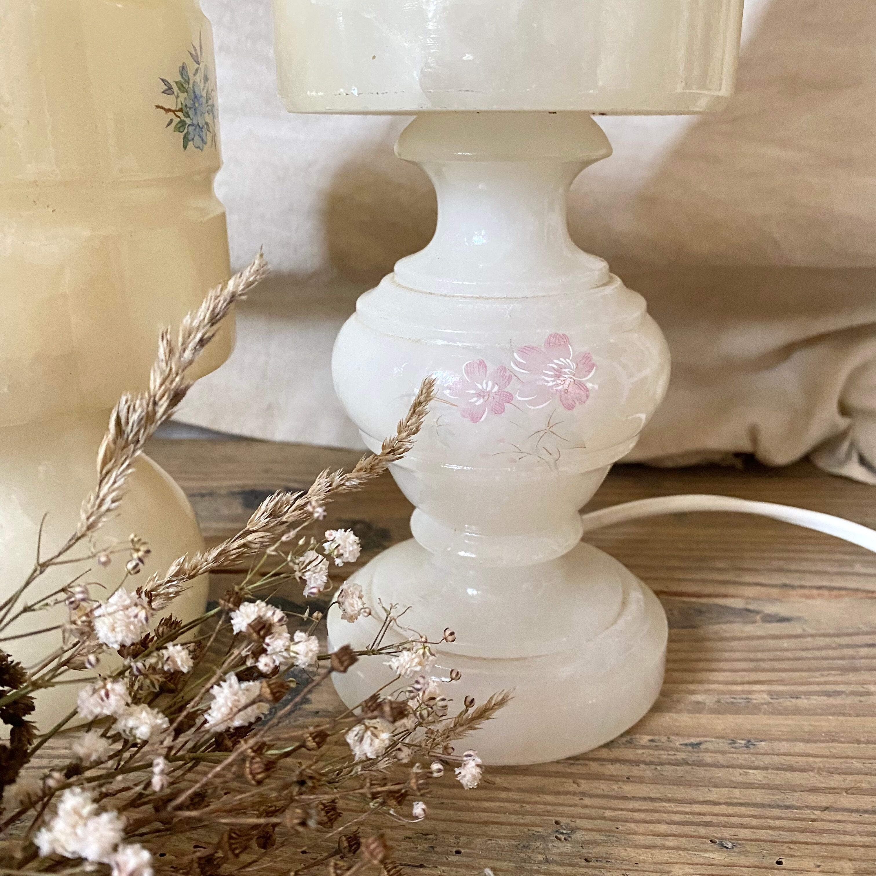 Vintage alabaster lamps