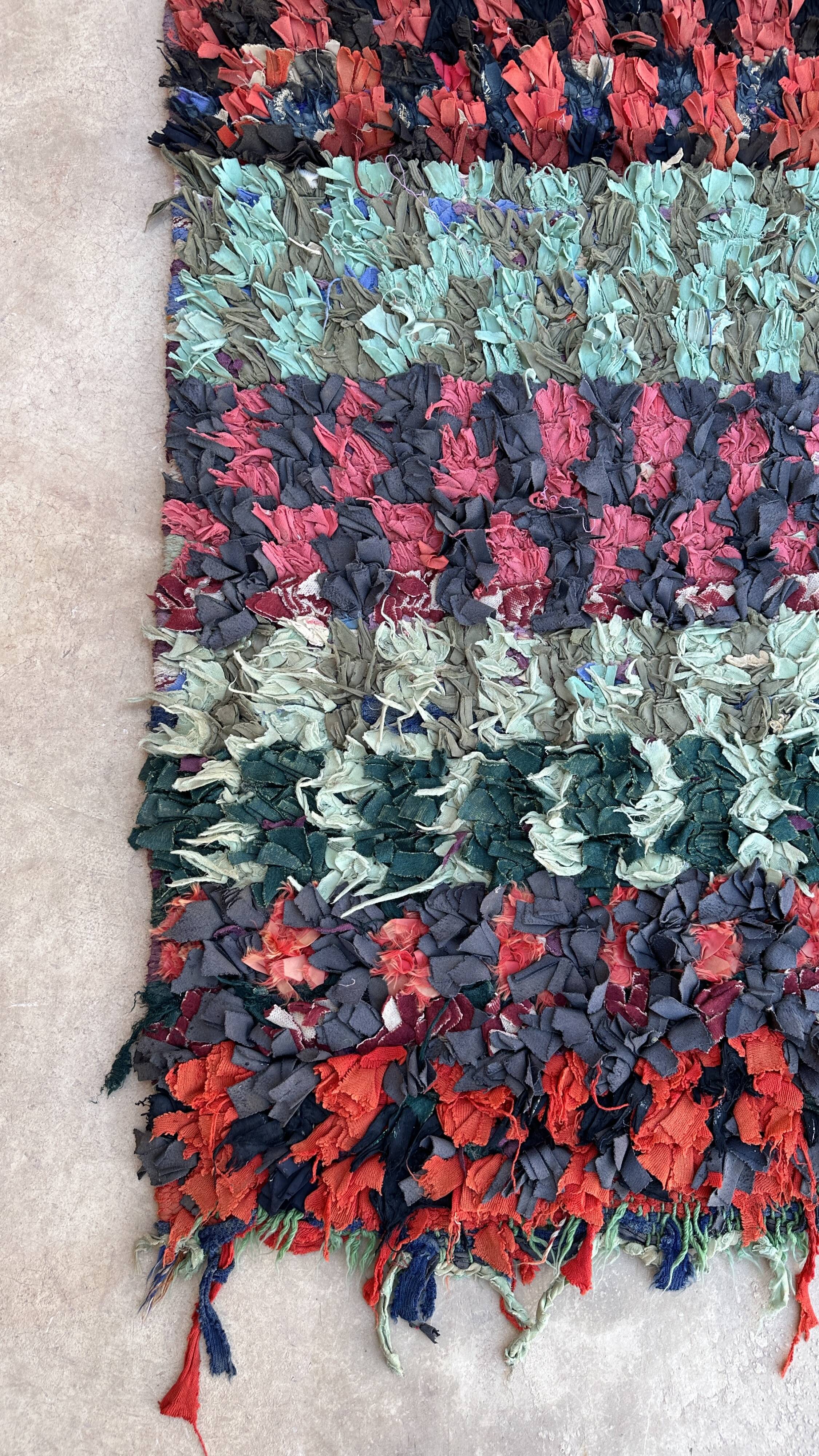 Tapis Marocain  Boucherouite coloré - 94 x 144 cm