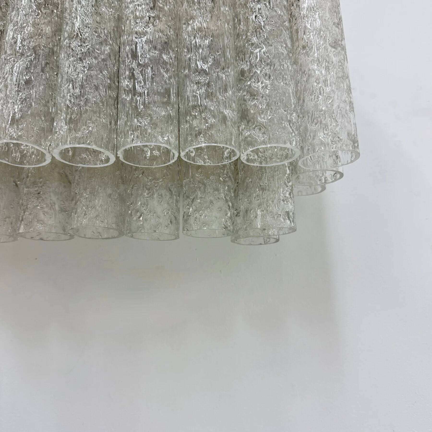 Doria Leuchten ice glass tube wall lamp, 1970s