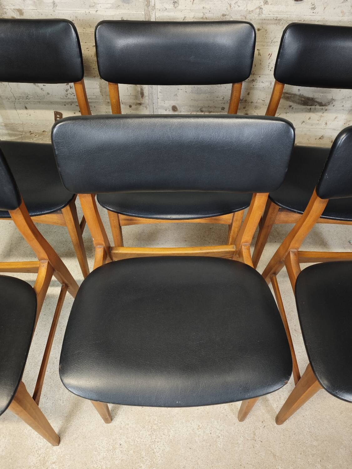 Lot de 6 chaises vintage