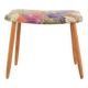 Footstool with flowered fabric