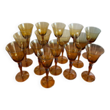 Series of blown glass stemware