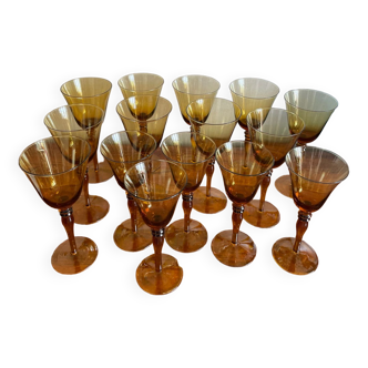 Series of blown glass stemware