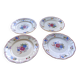 4 Digoin Sarreguemines “Agreste” flower pattern dinner plates
