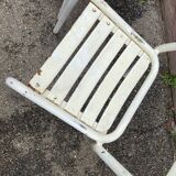 2 chairs Tolix T2 Xavier Pauchard French bistrot chairs Paris Garden terrace 50s