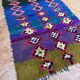 Small vintage Boujaad rug: Abstract Moroccan Boucherouite rug