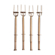 4 silver cocktail forks