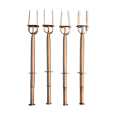 4 fourchettes de cocktail en argent