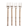 4 silver cocktail forks