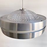 Vintage RAAK hanging lamp B-1044, aluminium and glass shade