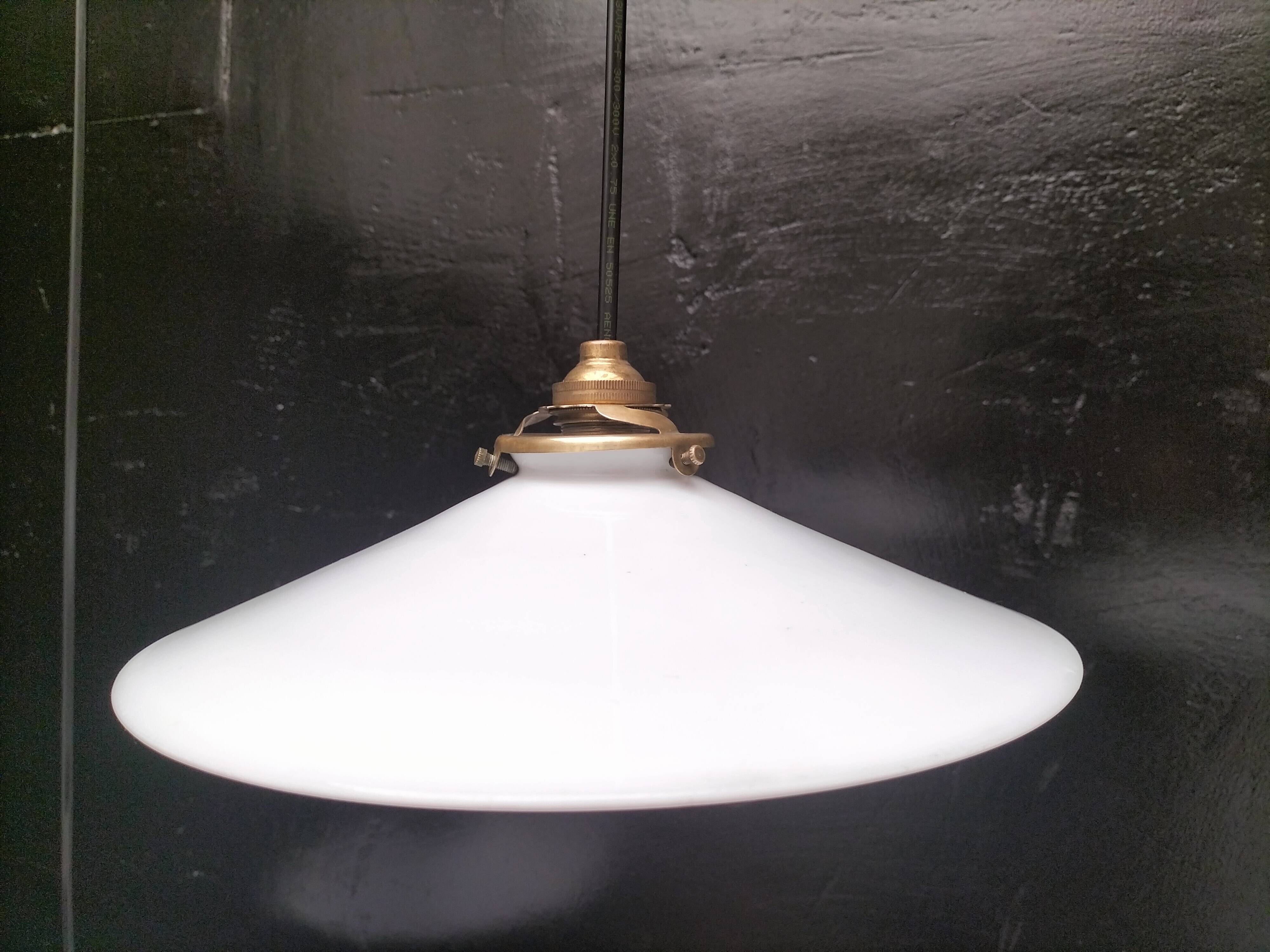 Opaline pendant lights