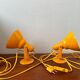 2 appliques murales vintage en métal jaune Ikea