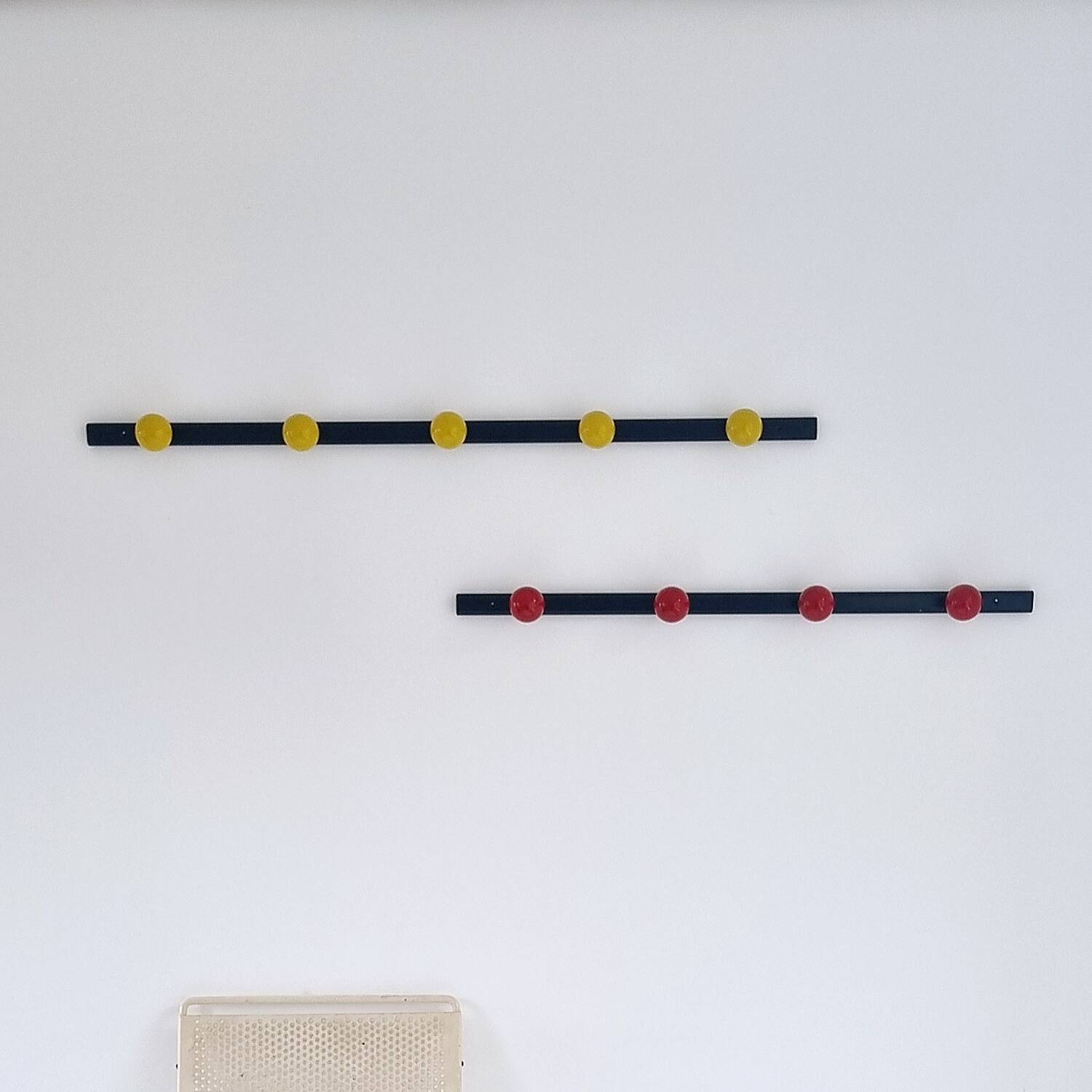 Duo of 4 and 5 ball coat racks