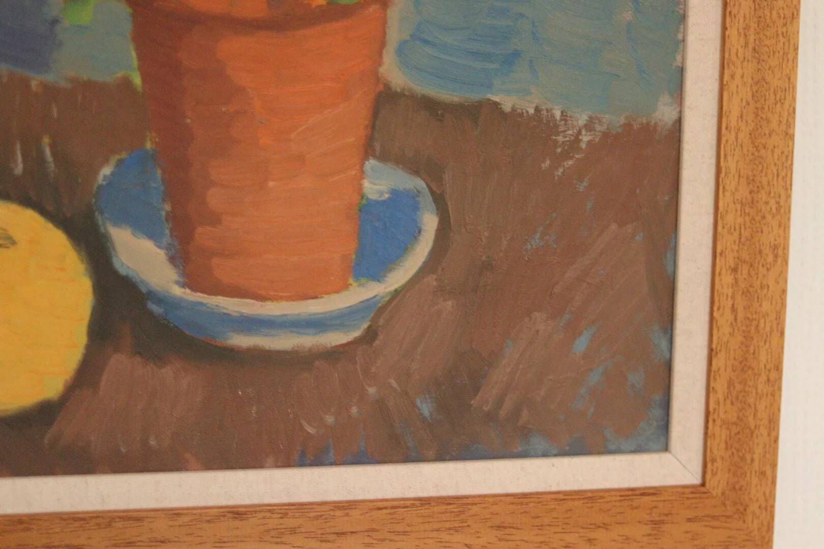 Swedish Oil on Panel – “Blue Flower and Citrus” attributed to Olax