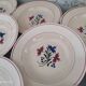 Lot de 12 assiettes creuses années 30 en faïence K&G Lunéville modèle Denise