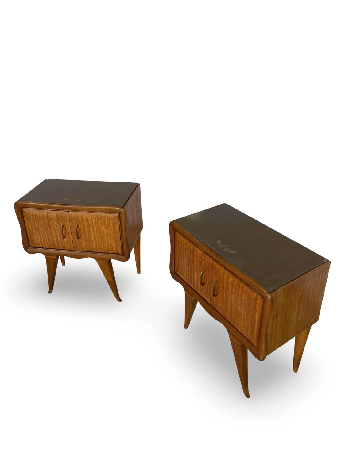 Paire de tables de chevet italiennes, milieu XXème