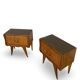 Paire de tables de chevet italiennes, milieu XXème