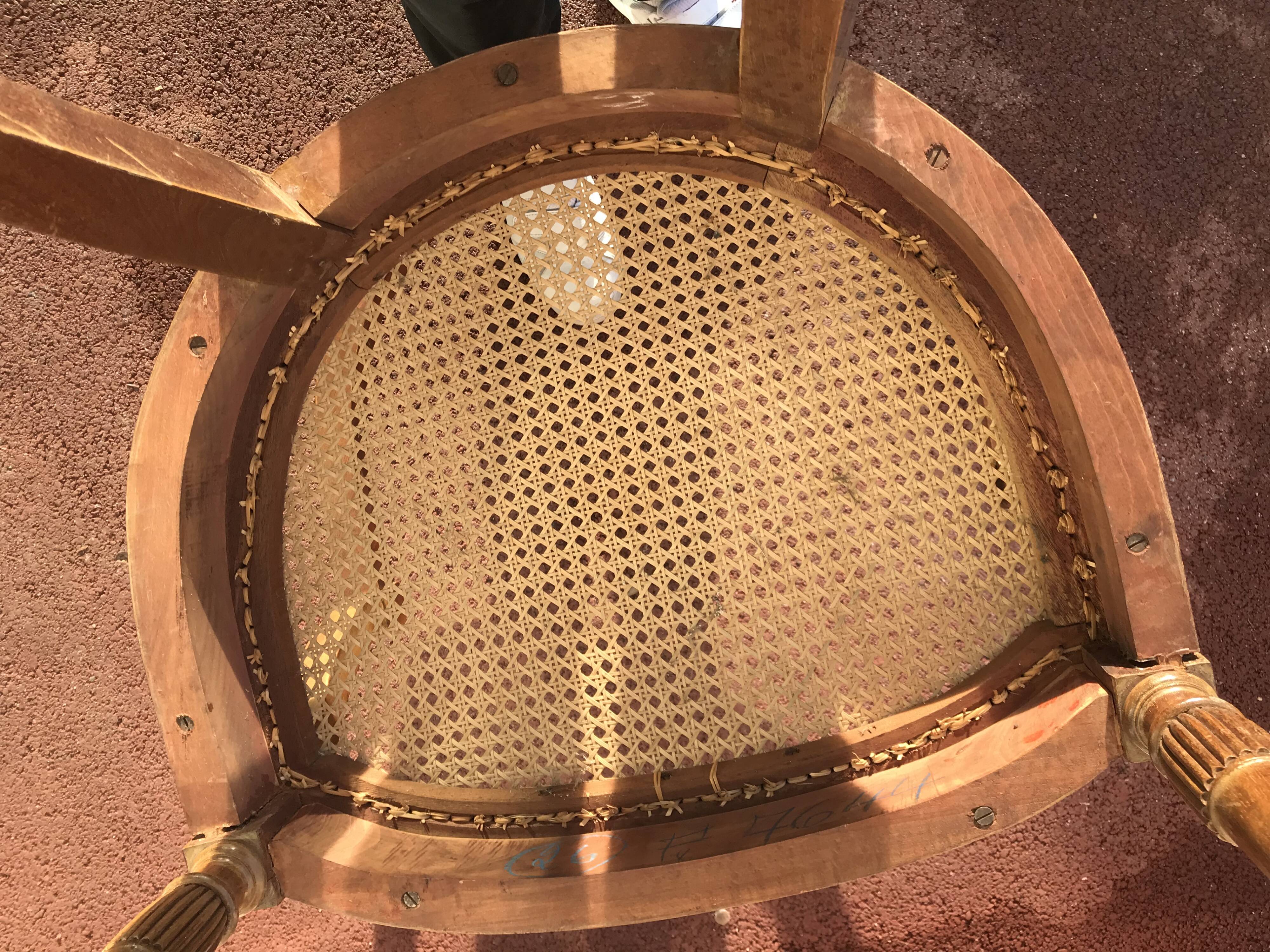 Cane empire armchair