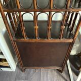 Rattan shelf / bookcase with cabinet