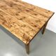 Large XXL farmhouse table in solid pine with 1950s tapered legs.