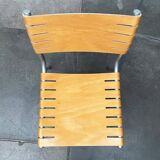 Postmodern chair in metal and wood by Ruud Jan Kokke for Harvink, 1990s.